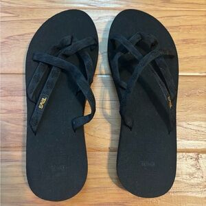 Brand new black nylon strappy sandals